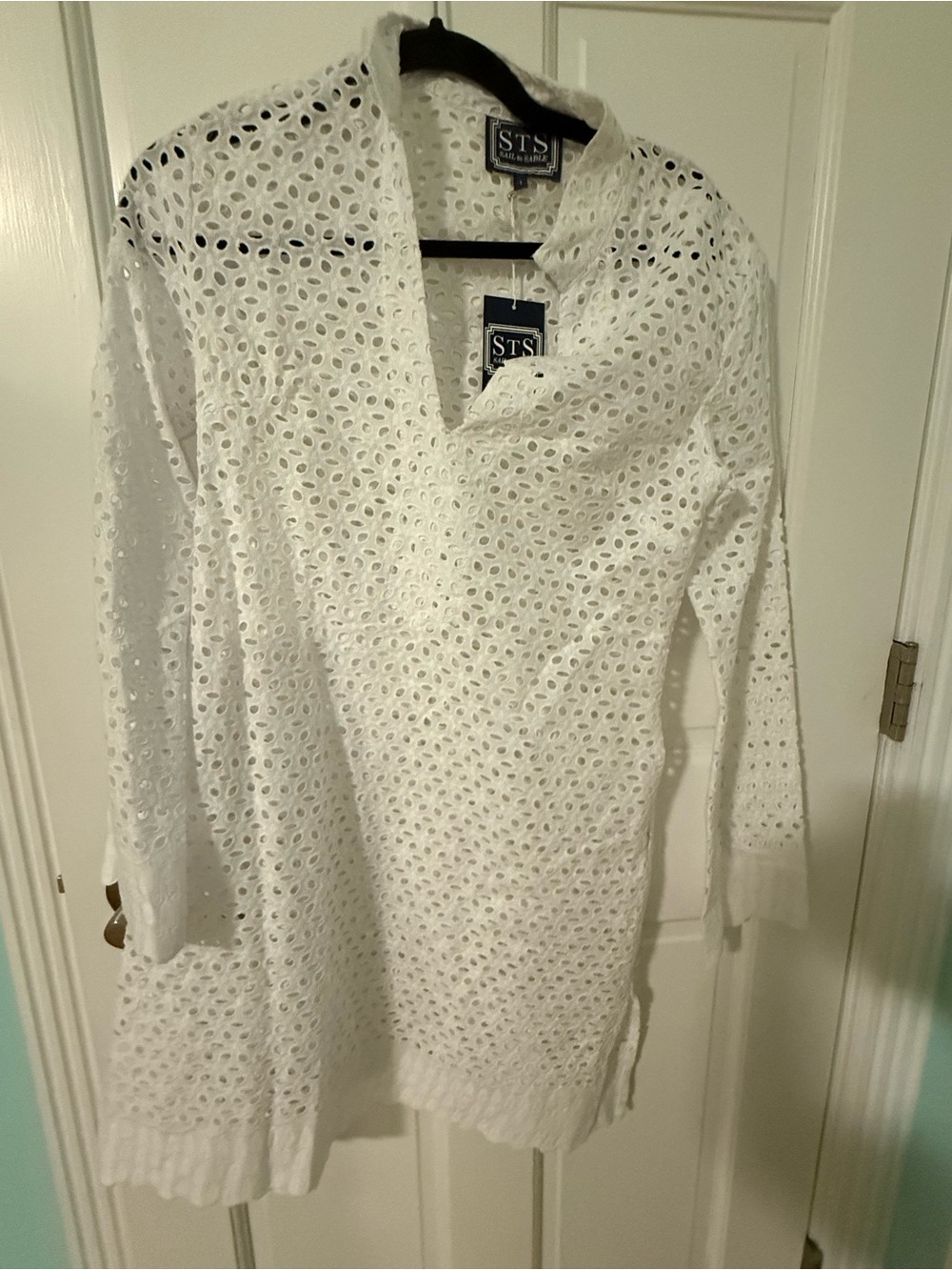 Sail to Sable White Eyelet Swim Coverup